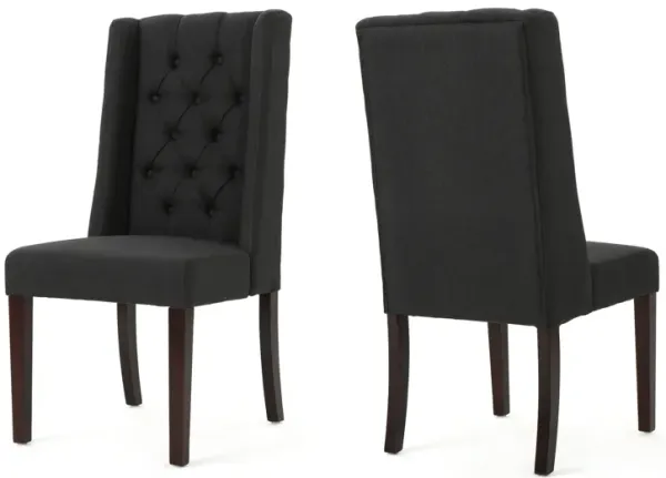 Streamdale Elegant Tufted Wingback Dining Chairs Sophistication and Comfort