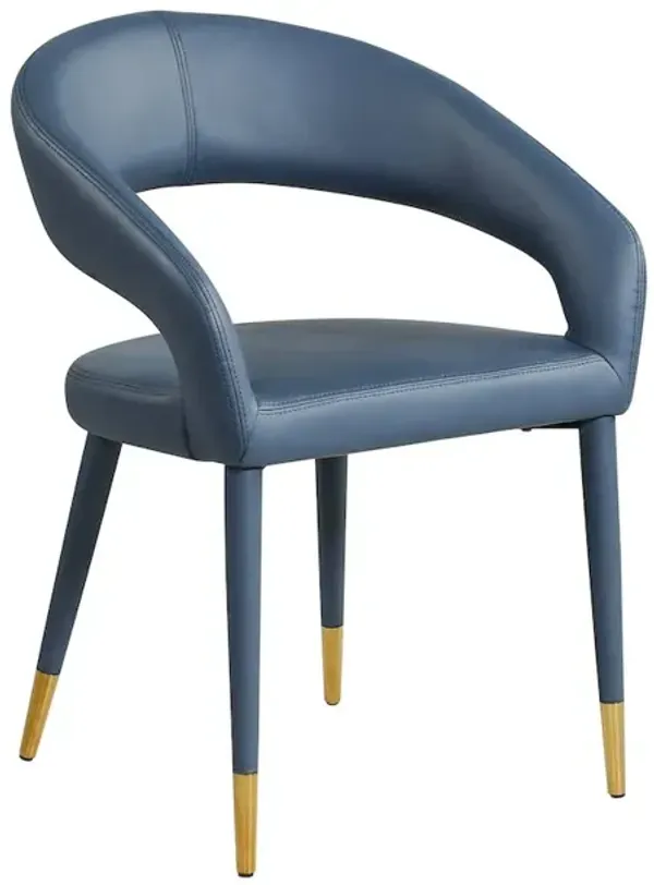 Meridian Furniture Destiny Navy Vegan Leather Dining Chair