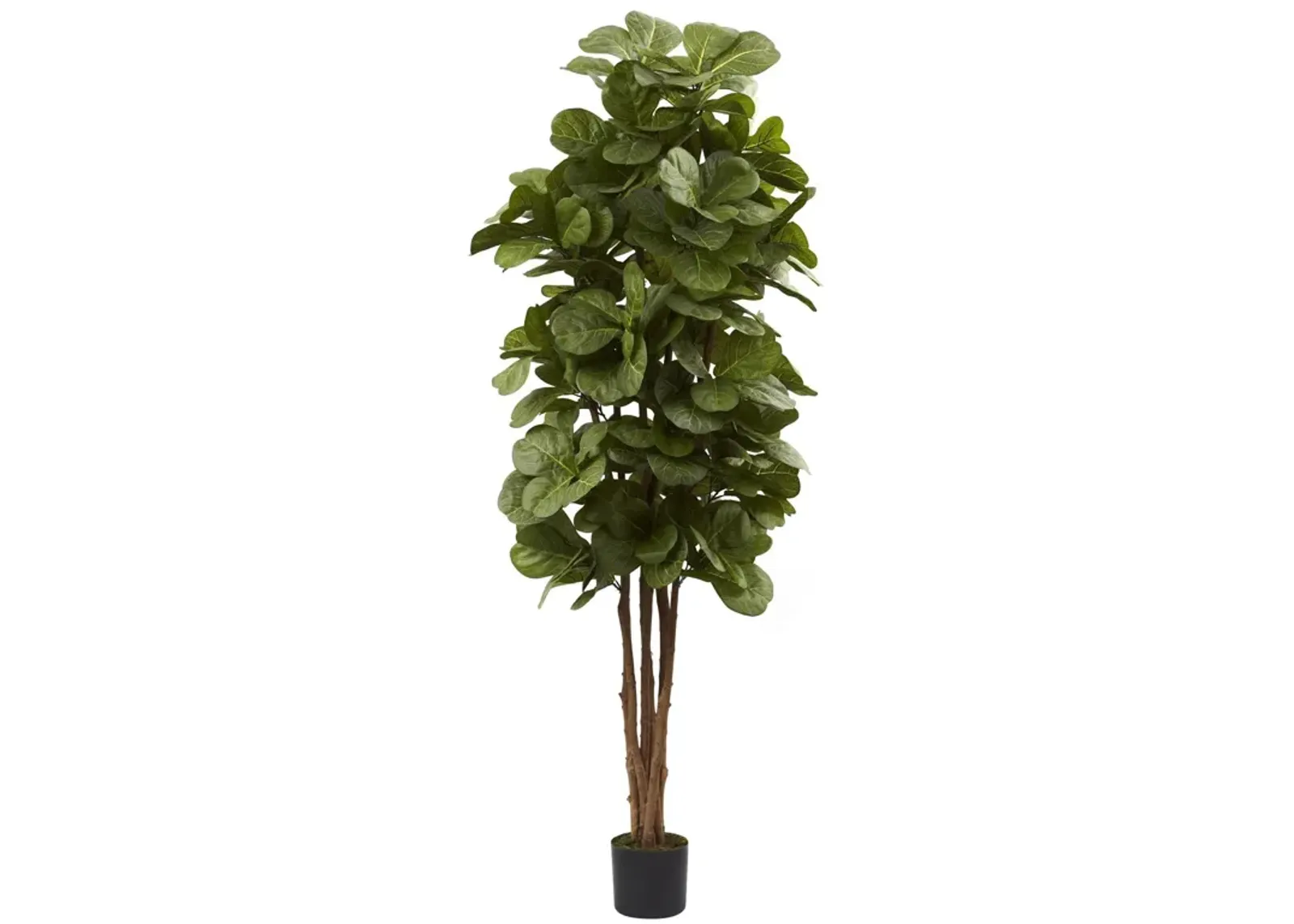 Nearly Natural Artificial Fiddle Leaf Fig Tree in Black Pot