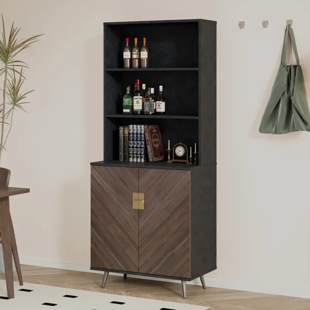 Accent Storage Cabinet with Doors and Buffet Cabinet