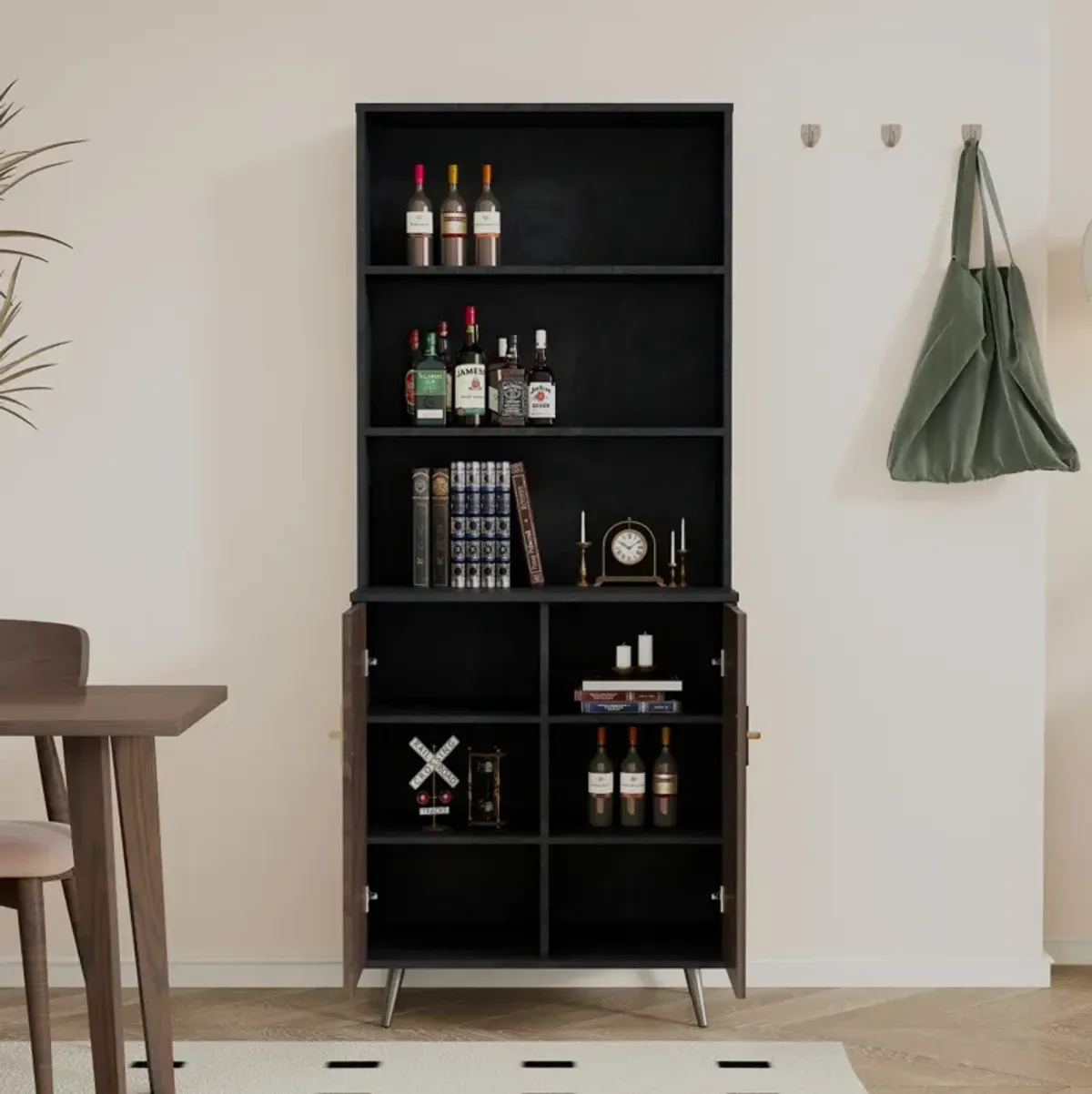 Accent Storage Cabinet with Doors and Buffet Cabinet