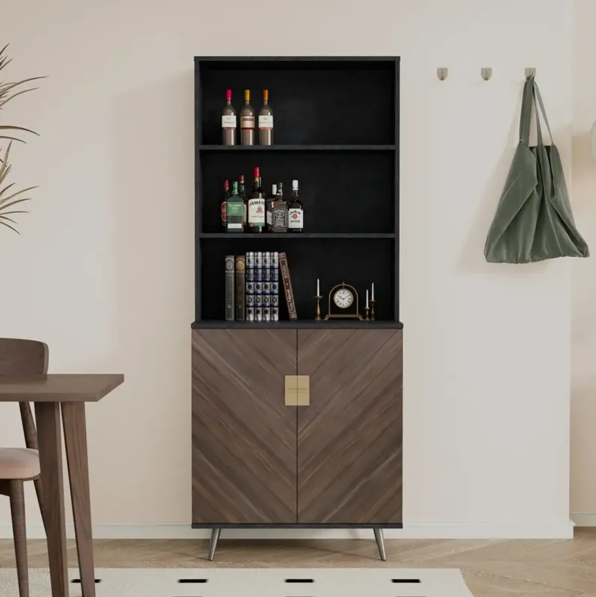 Accent Storage Cabinet with Doors and Buffet Cabinet