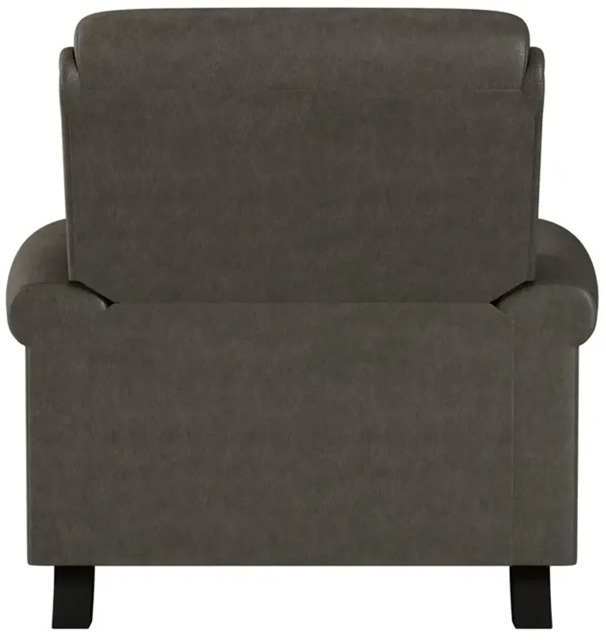 ProLounger Pushback Recliner with Nailheads in Distressed Grey Faux Leather