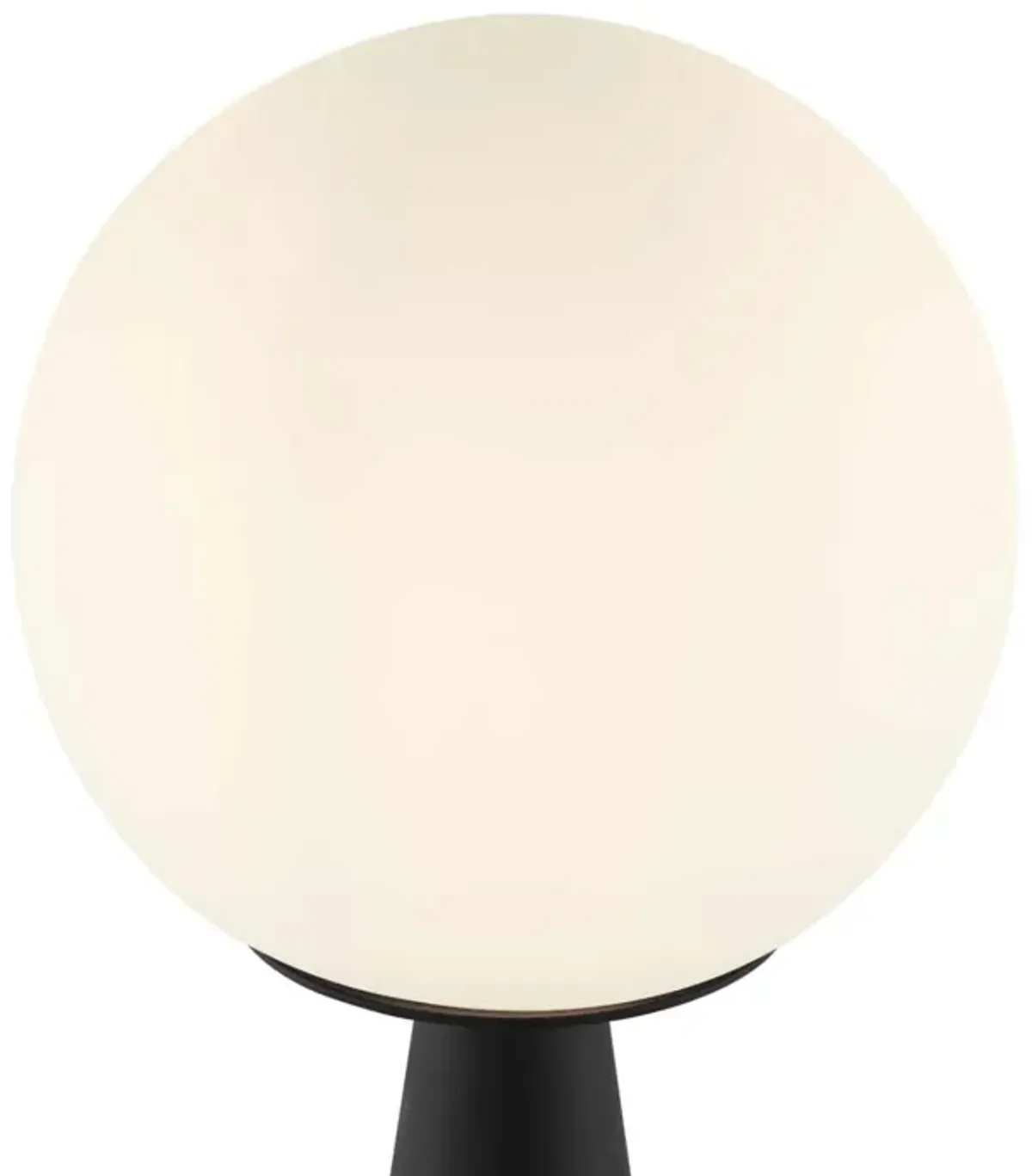 Modway Apex 1-Light Modern Glass/Metal Table Lamp in White/Black