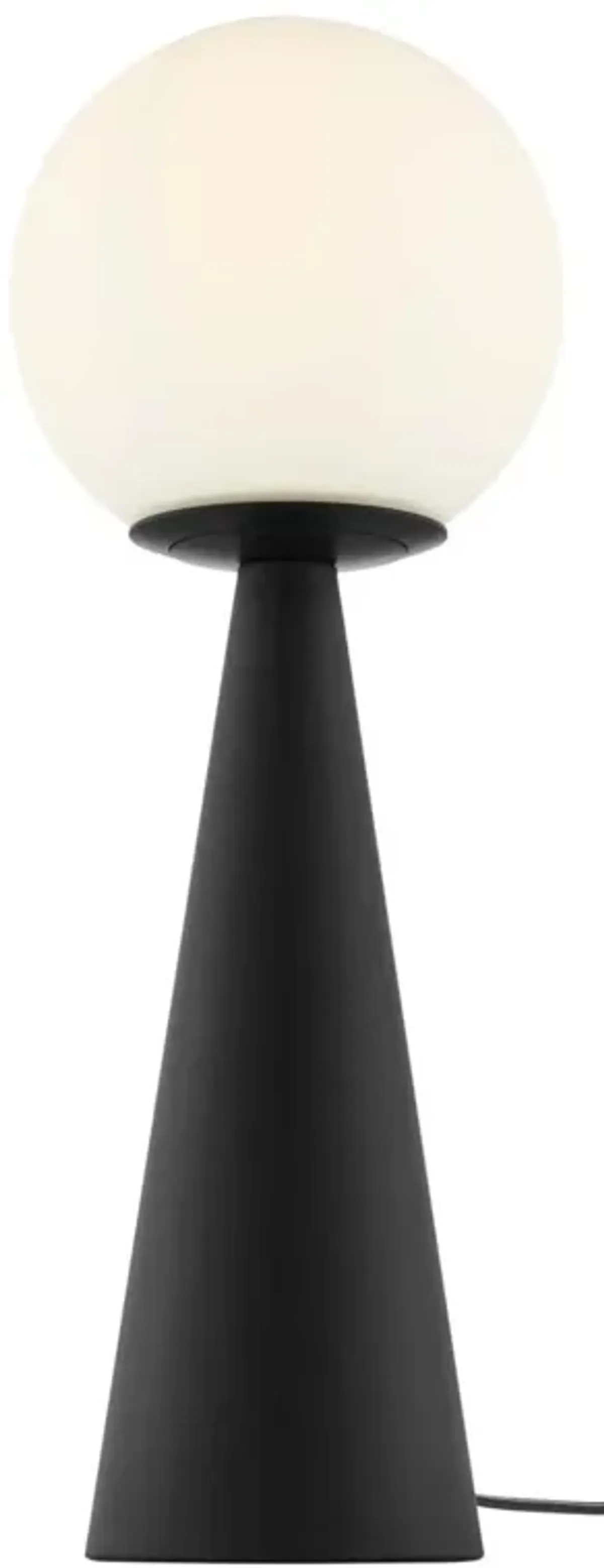 Modway Apex 1-Light Modern Glass/Metal Table Lamp in White/Black