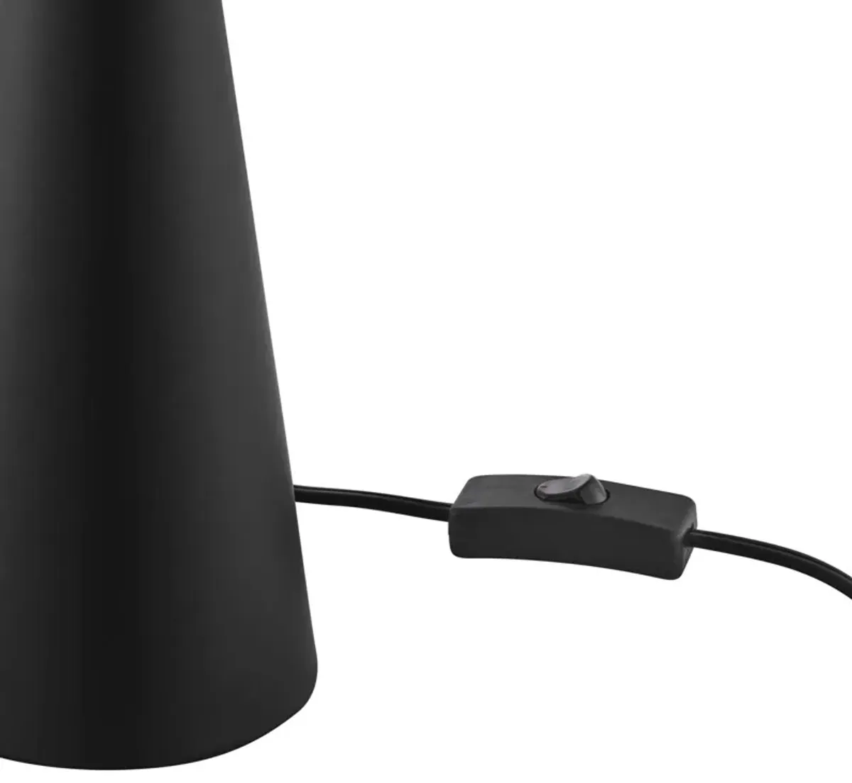 Modway Apex 1-Light Modern Glass/Metal Table Lamp in White/Black