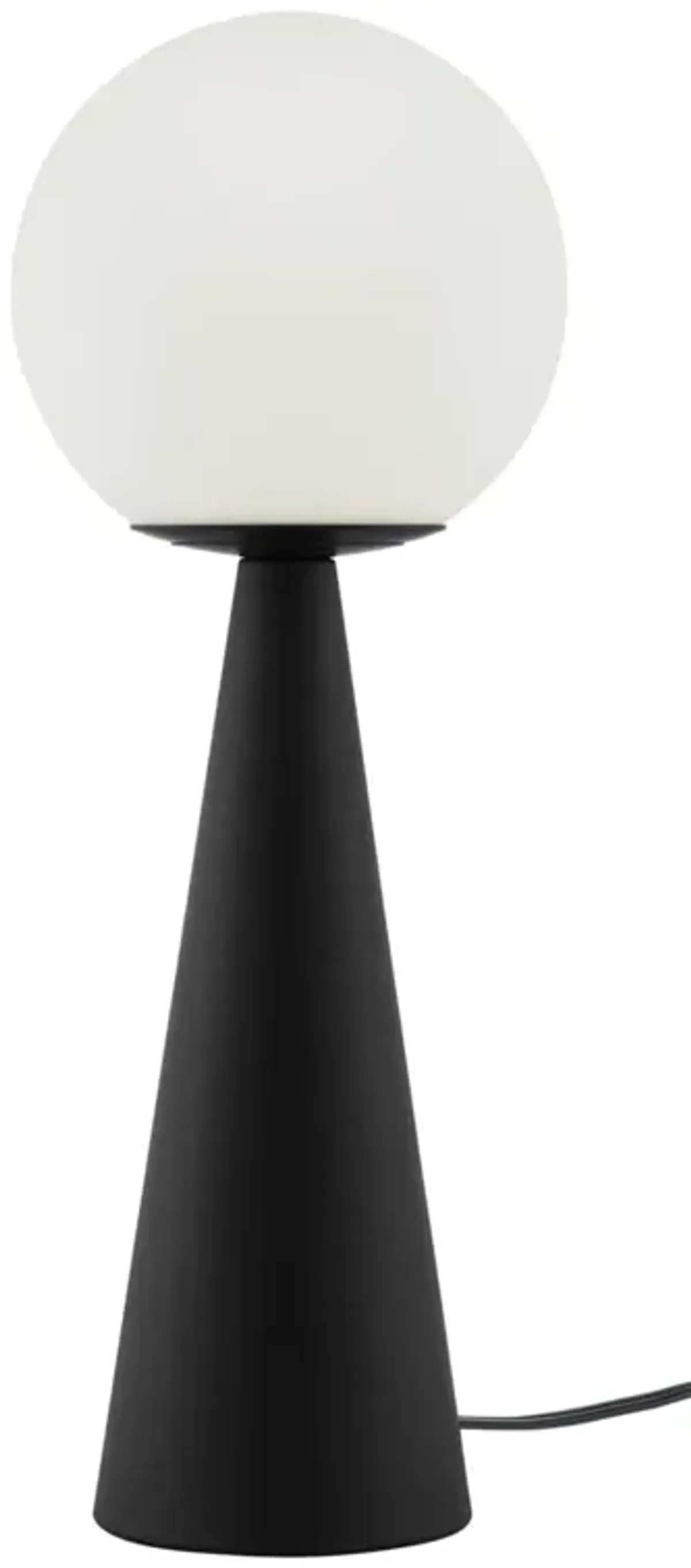 Modway Apex 1-Light Modern Glass/Metal Table Lamp in White/Black