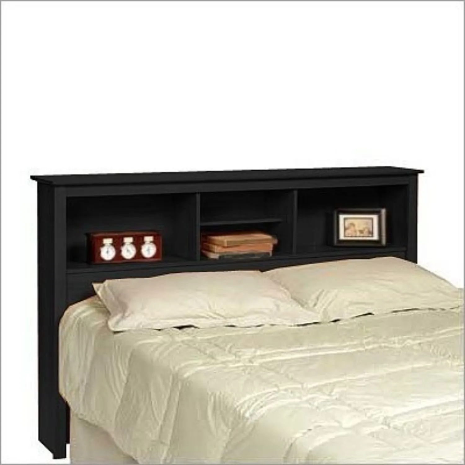 Hivvago Queen-size Storage Headboard in Black Finish