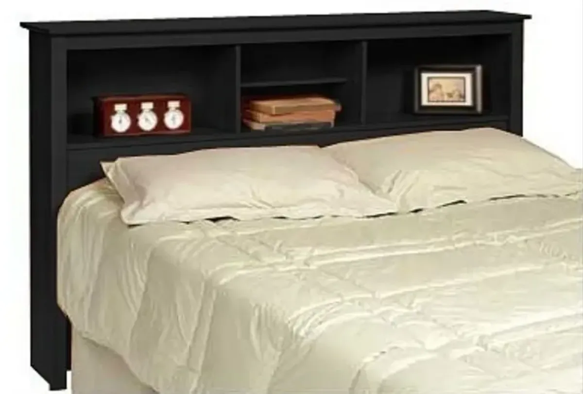 Hivvago Queen-size Storage Headboard in Black Finish