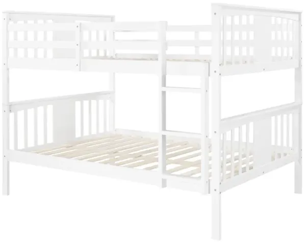 Whisen Full over Full Bunk Bed with Ladder and Guardrail