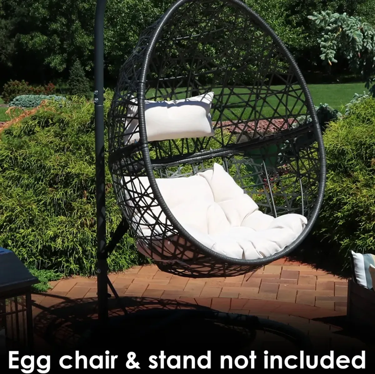 Sunnydaze Caroline Egg Chair Replacement Seat and Headrest Cushions