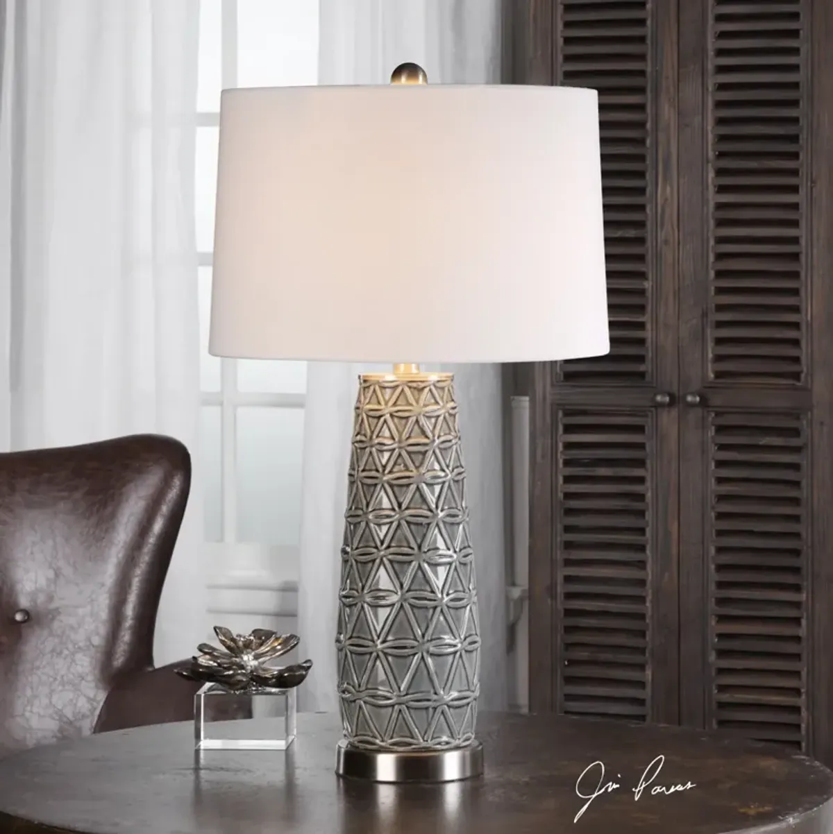Uttermost Cortinada Stone Gray Lamp