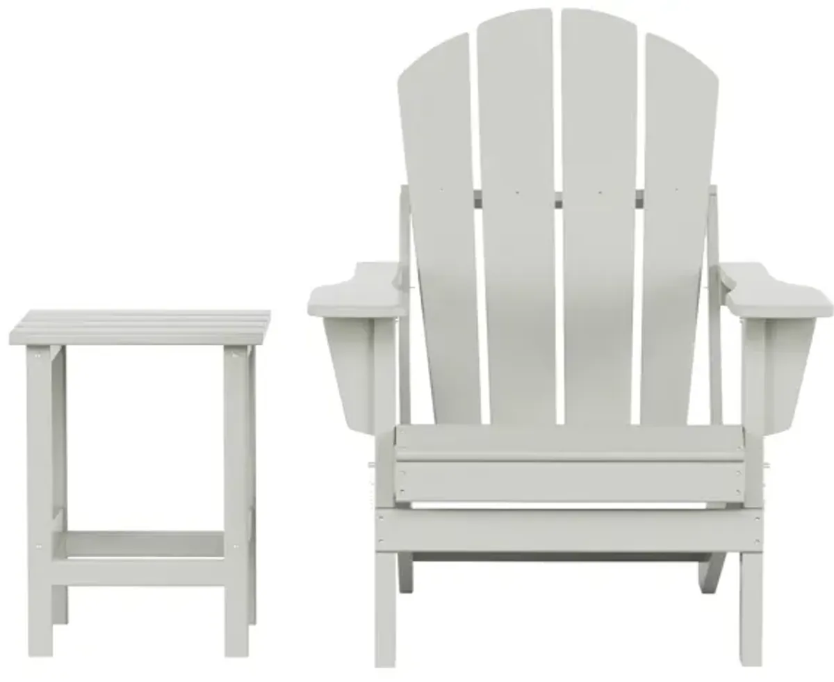 WestinTrends Outdoor Patio Adirondack Chair with Side Table