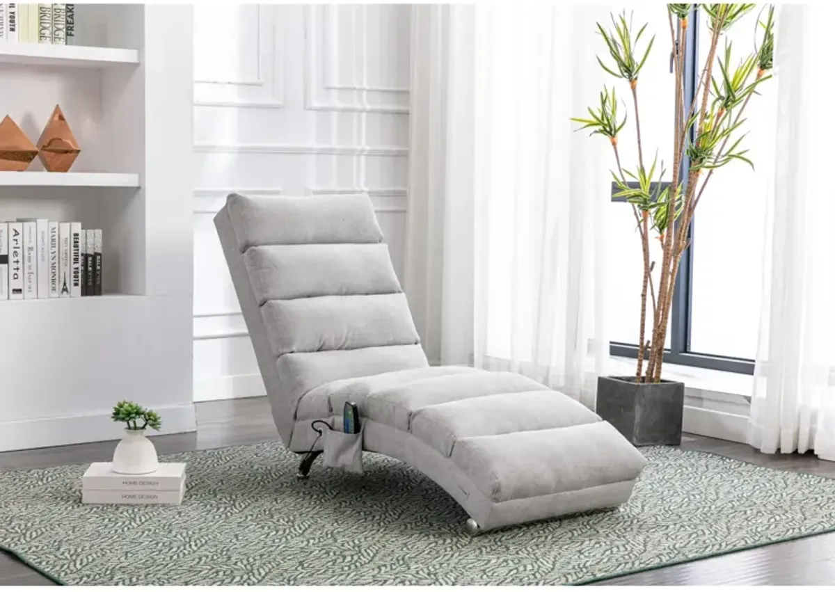 Linen Chaise Lounge Indoor Chair, Modern Long Lounger For Office Or Living Room