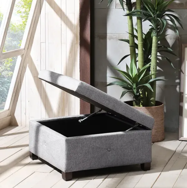 Streamdale Aspen Button Tufted Storage Ottoman