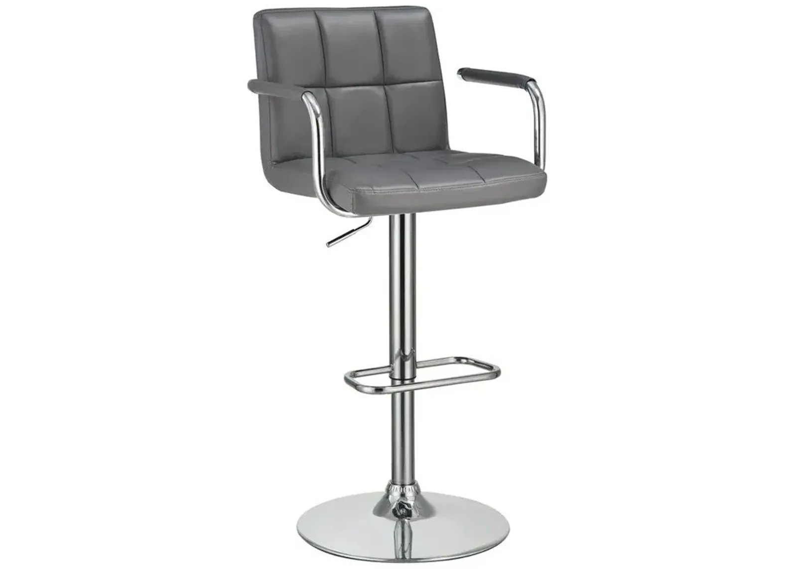 Palomar Adjustable Height Bar Stool Grey and Chrome