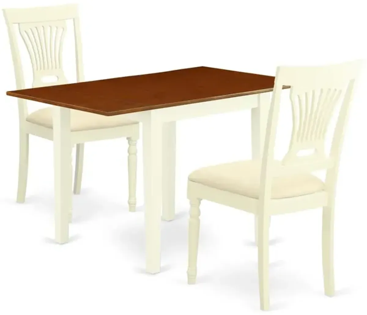 Dining Room Set Buttermilk & Cherry, NDPL3-WHI-C