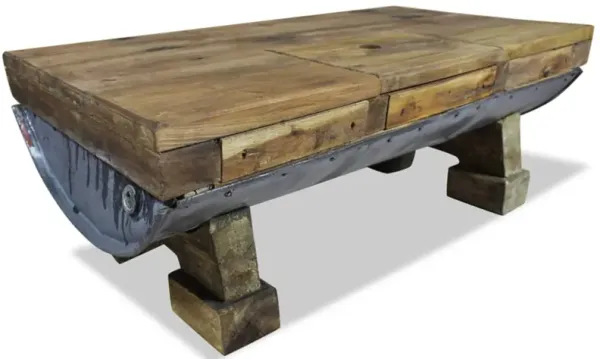 vidaXL Coffee Table Solid Reclaimed Wood 35.4"x19.7"x13.8"