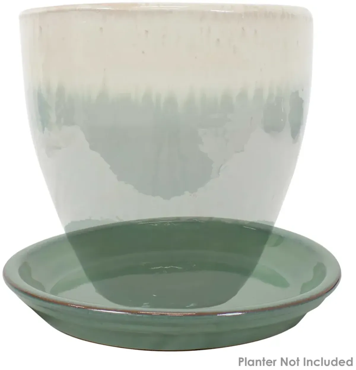 Sunnydaze Glazed Ceramic Flower Pot/Plant Saucer - Set of 4