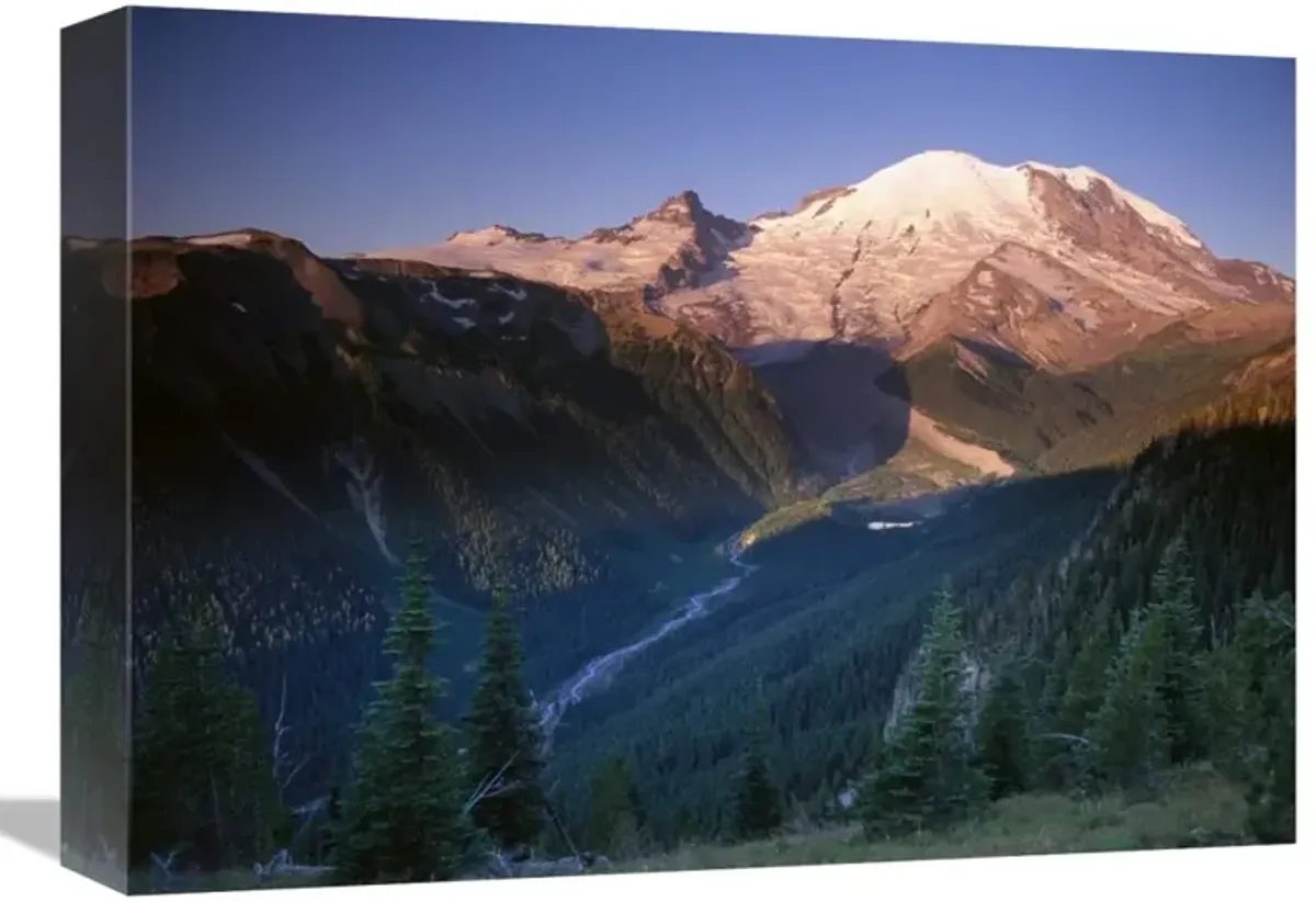 Mt Rainier seen at sunrise, Mt Rainier National Park, Washington-Canvas Art-16x12
