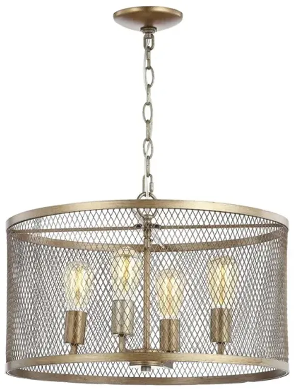 Pen Iron Adjustable Industrial Mesh LED Pendant