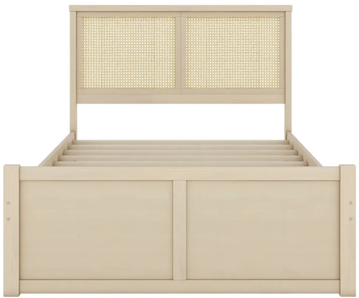 Merax Wood Storage Platform Bed with 4 Drawers