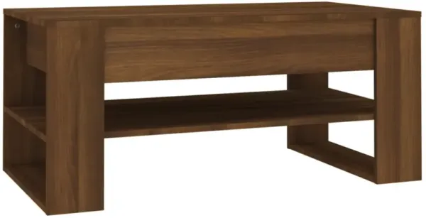 vidaXL Coffee Table Brown Oak 40.2"x21.7"x17.7" Engineered Wood