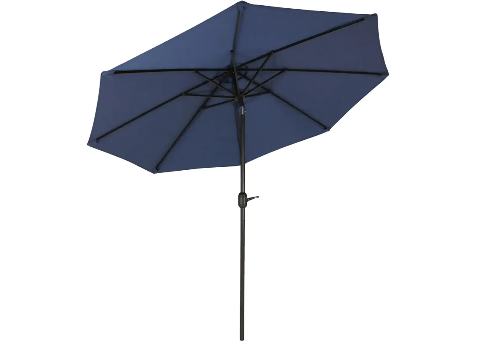 Sunnydaze 9 ft Aluminum Patio Umbrella with Tilt and Crank - Navy Blue