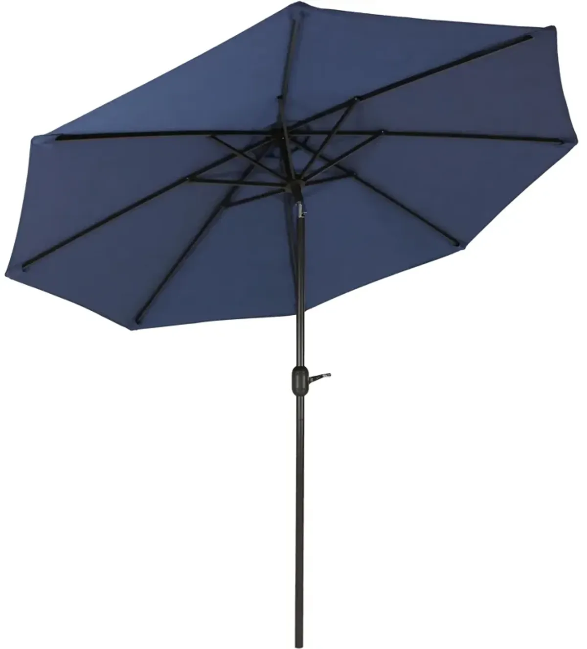 Sunnydaze 9 ft Aluminum Patio Umbrella with Tilt and Crank - Navy Blue