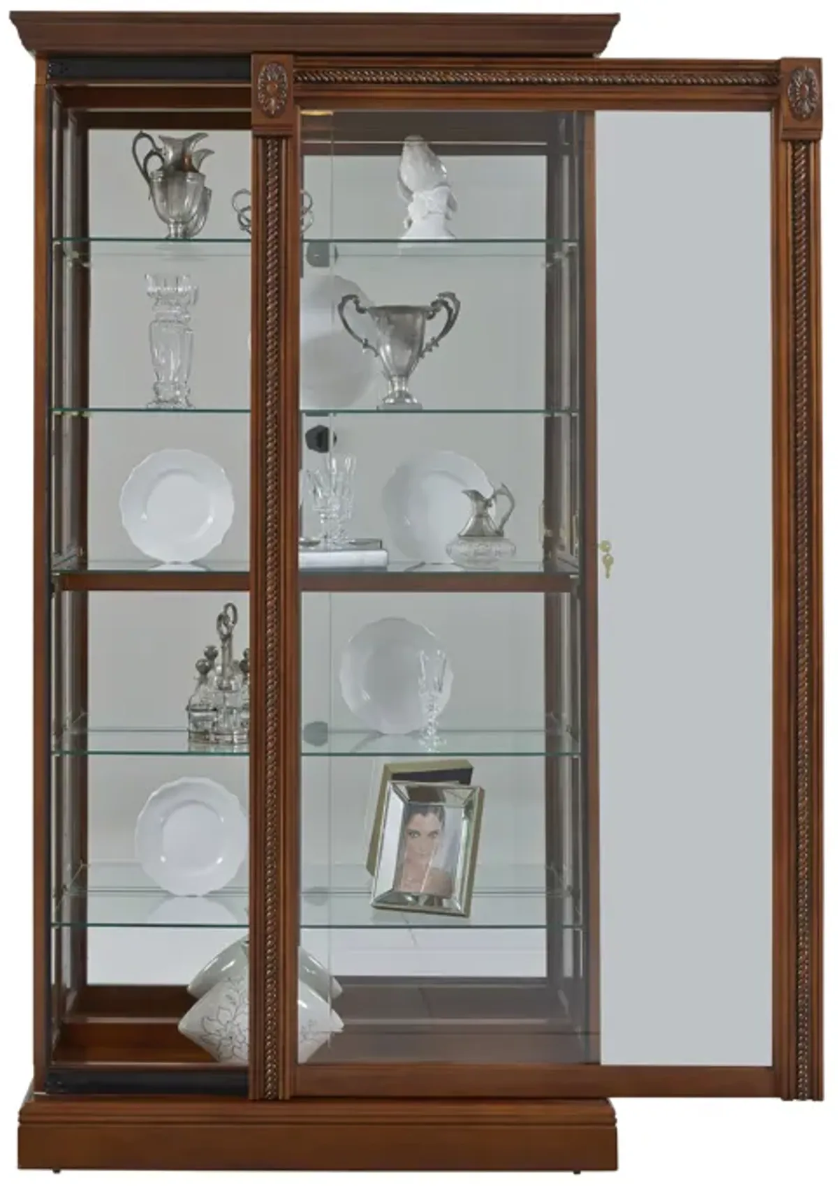 2-way Sliding Door Curio Medallion Cher