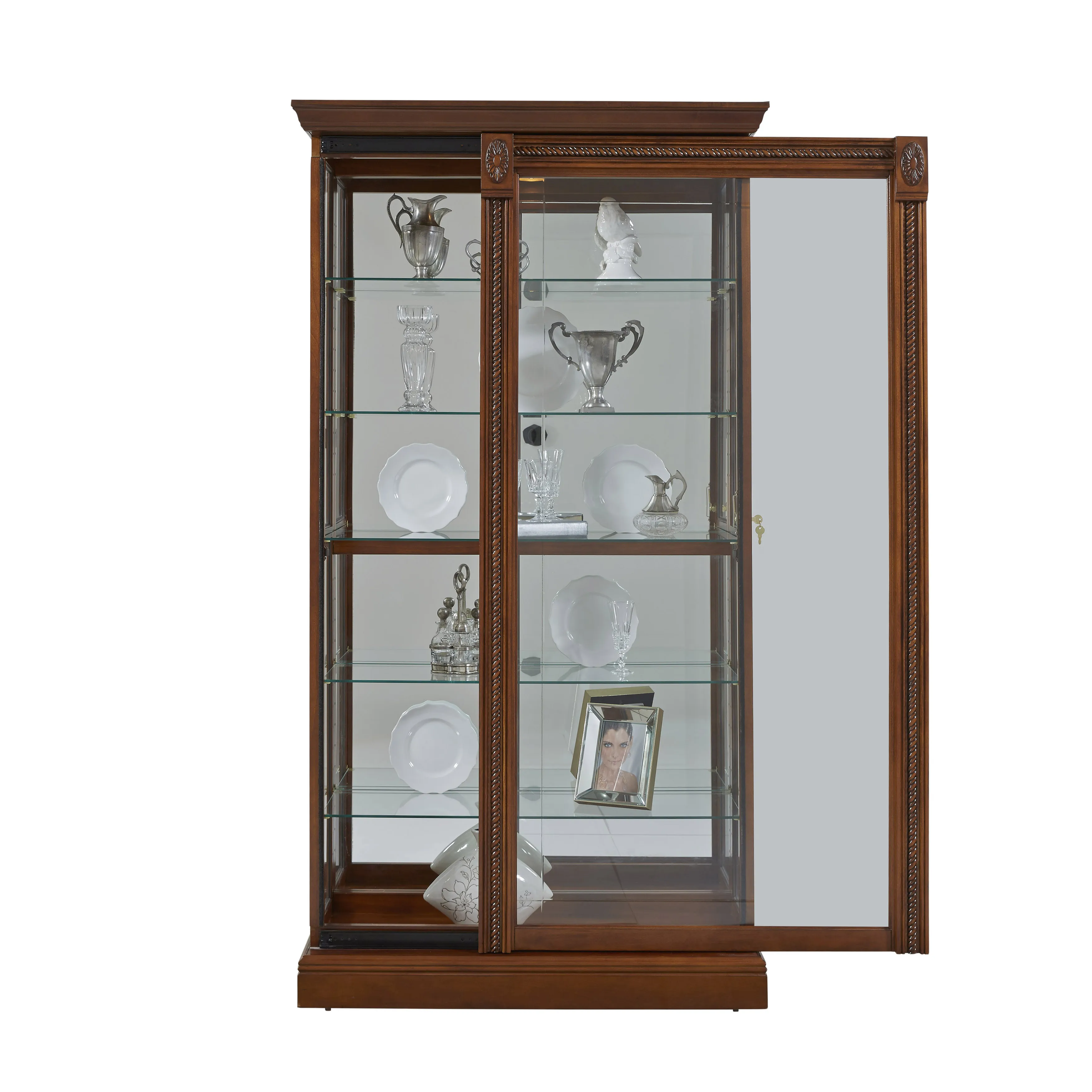 2-way Sliding Door Curio Medallion Cher