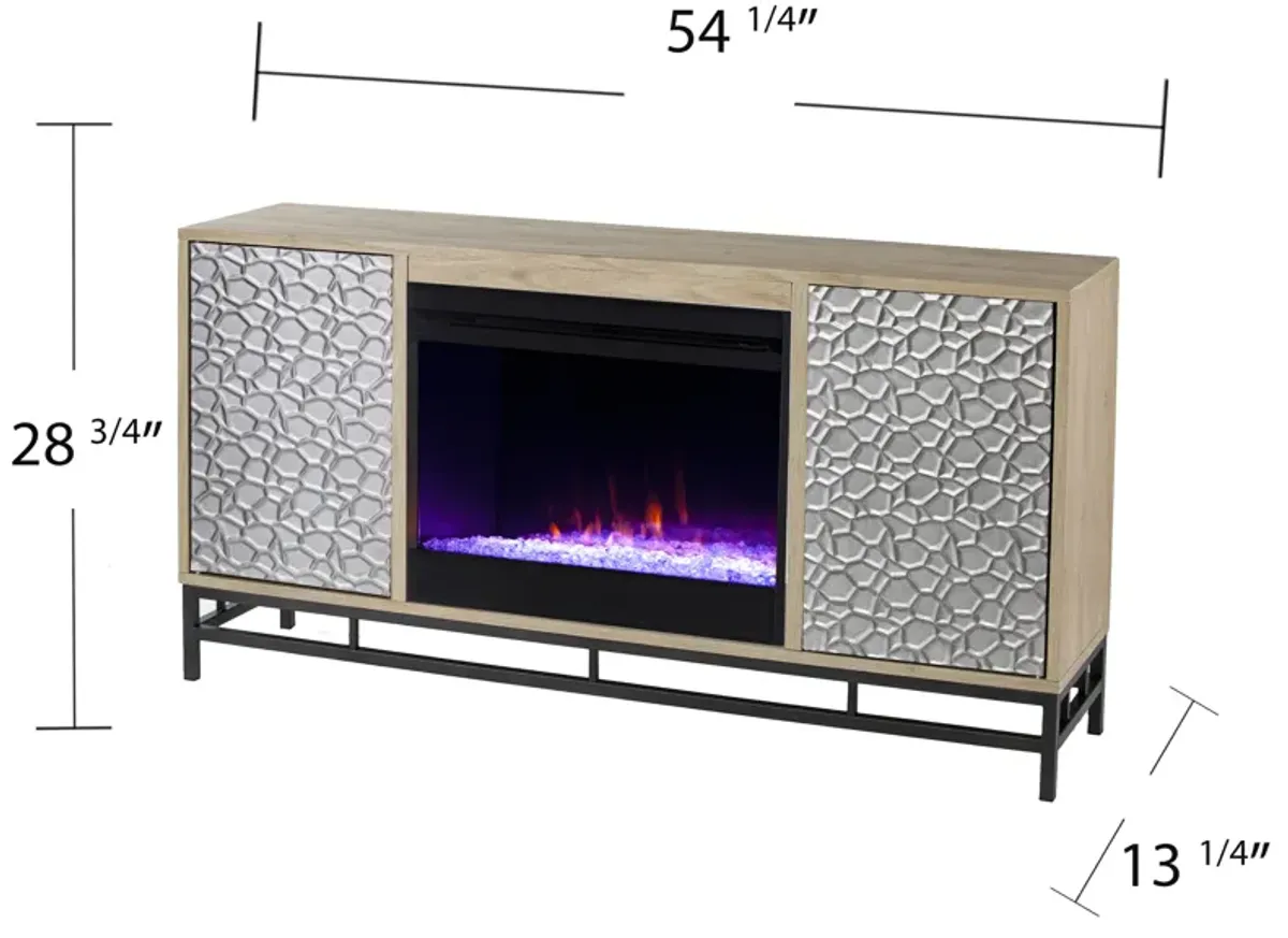 Luciana Color Changing Fireplace Console