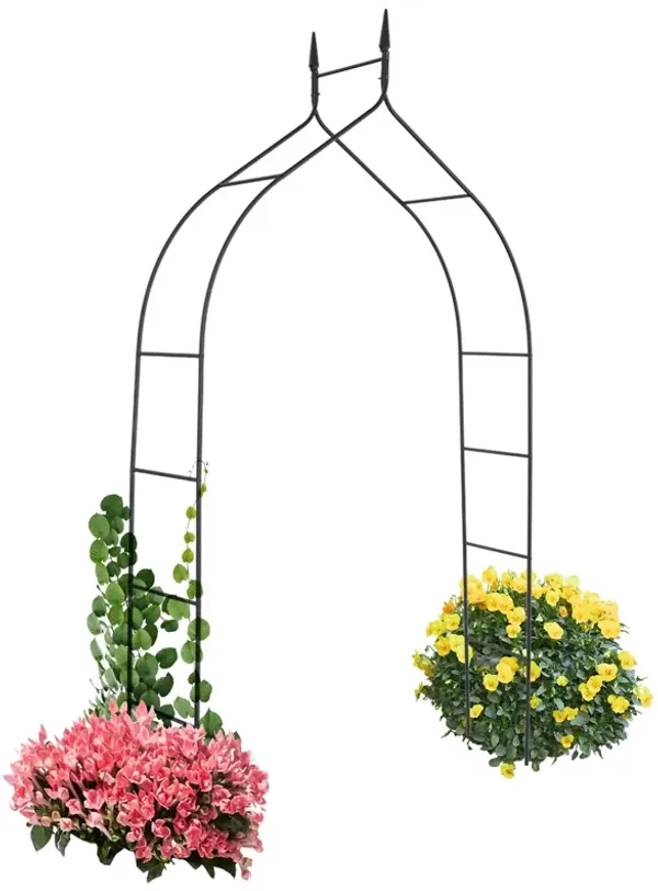 8 Feet 4 Inch High Gothic Steel Rose Arch