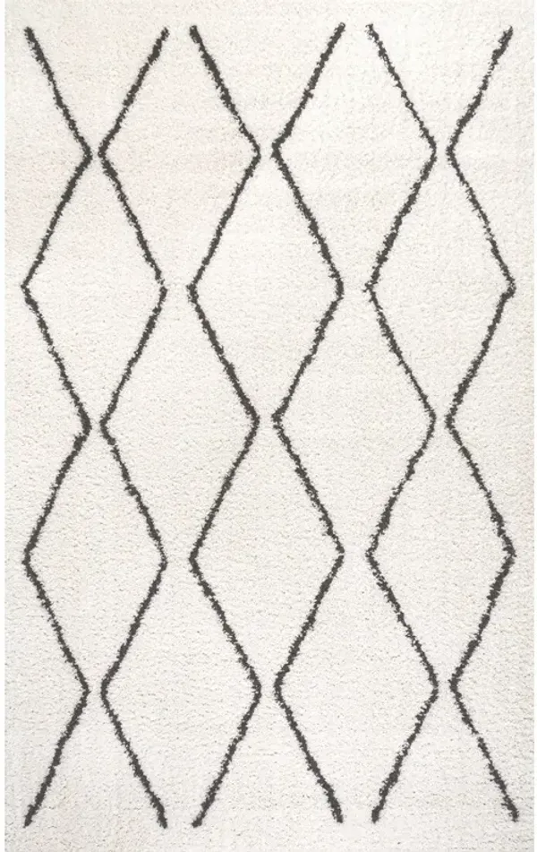 Catala Moroccan Diamond Shag Area Rug