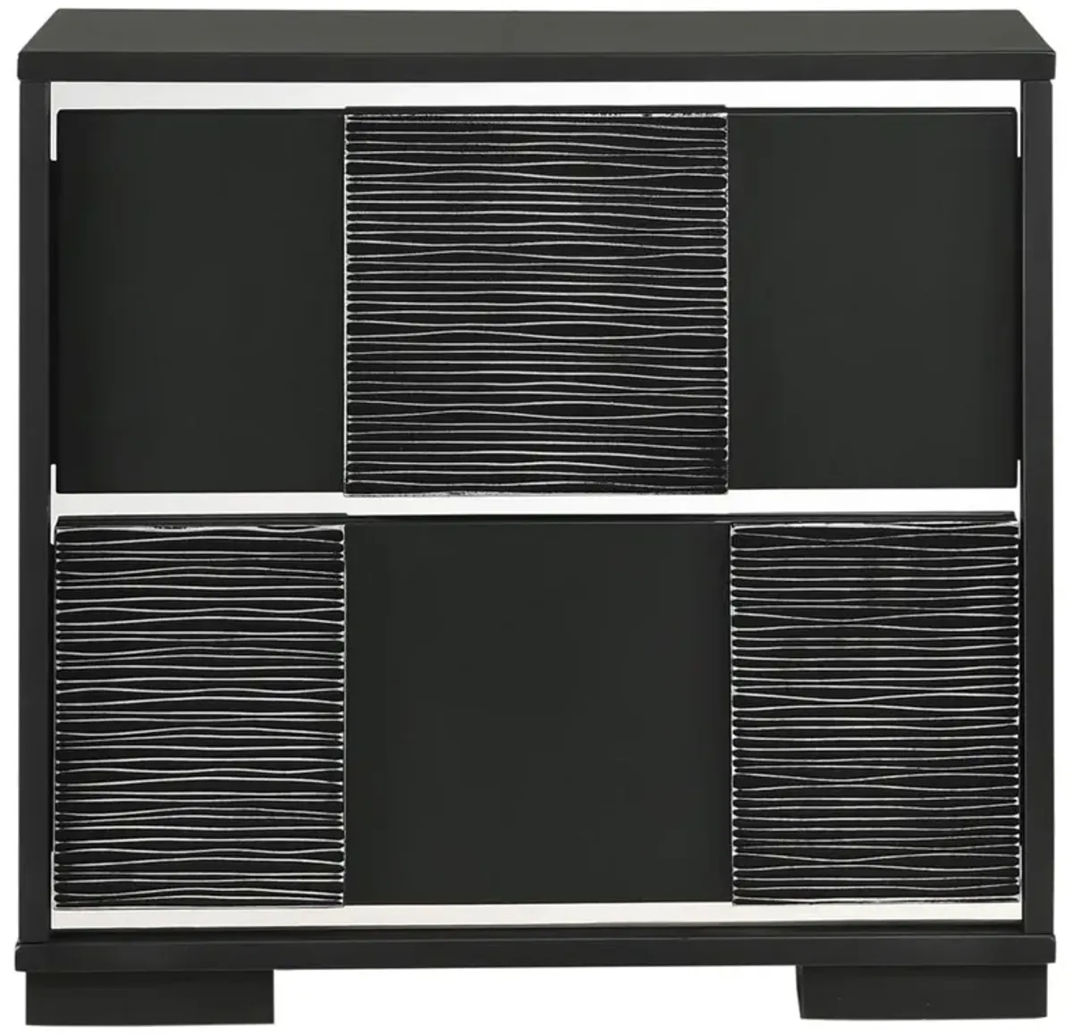 Blacktoft 2-drawer Nightstand Black