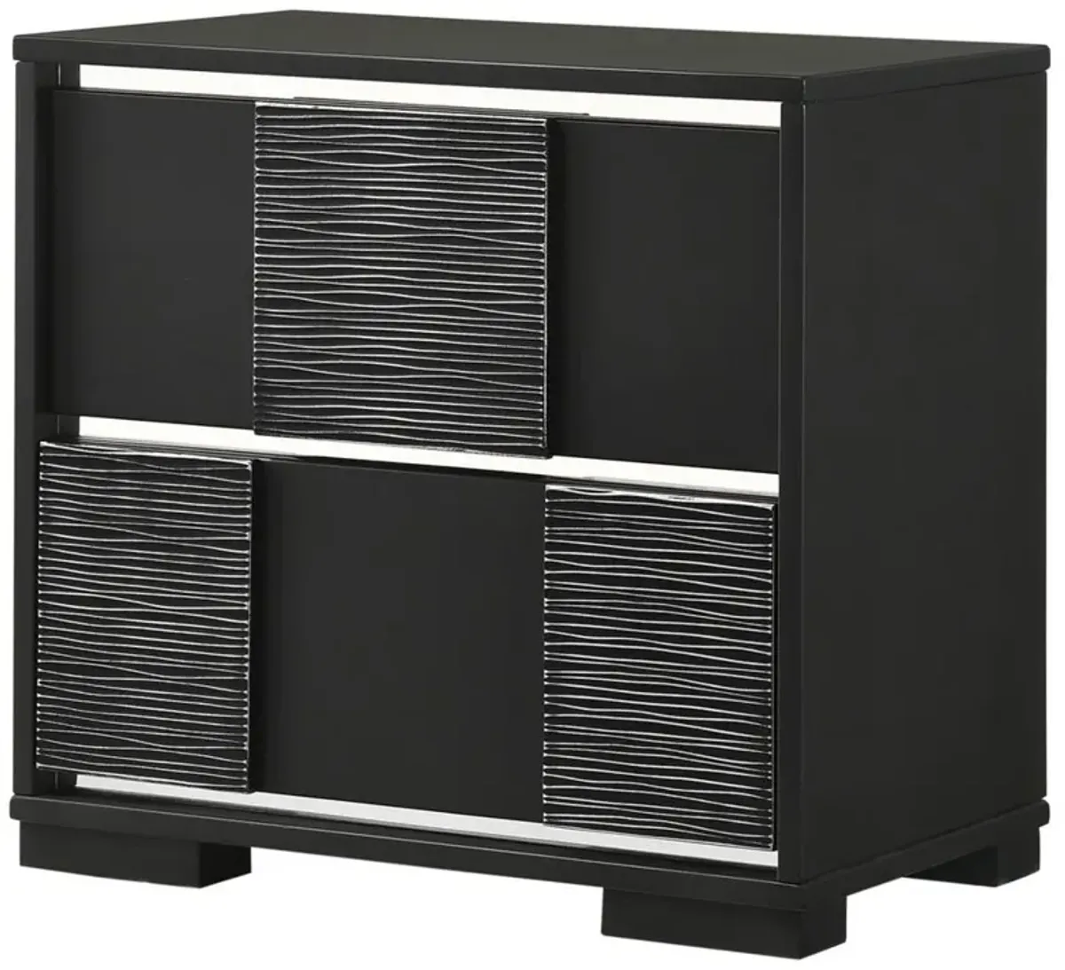 Blacktoft 2-drawer Nightstand Black