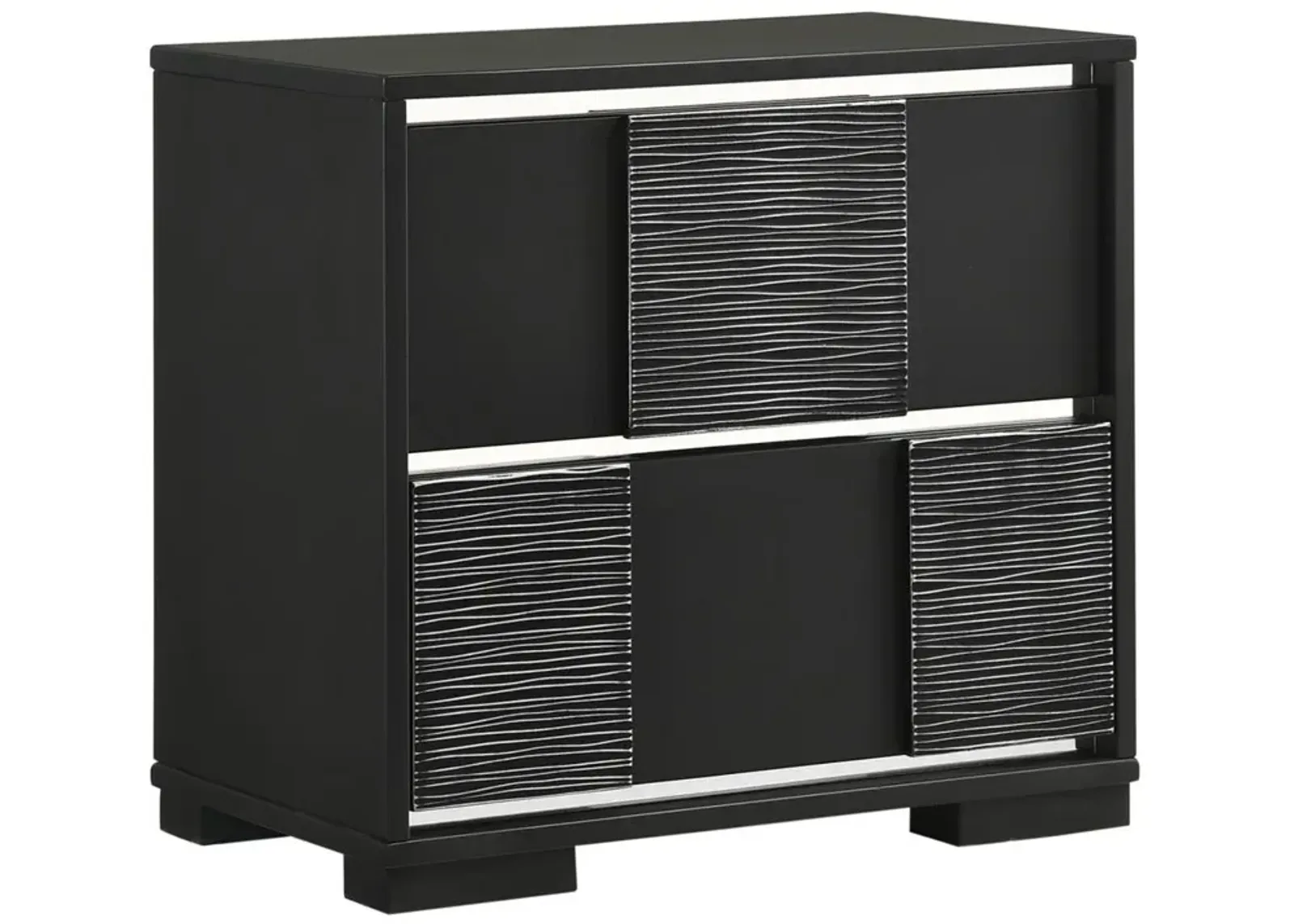 Blacktoft 2-drawer Nightstand Black