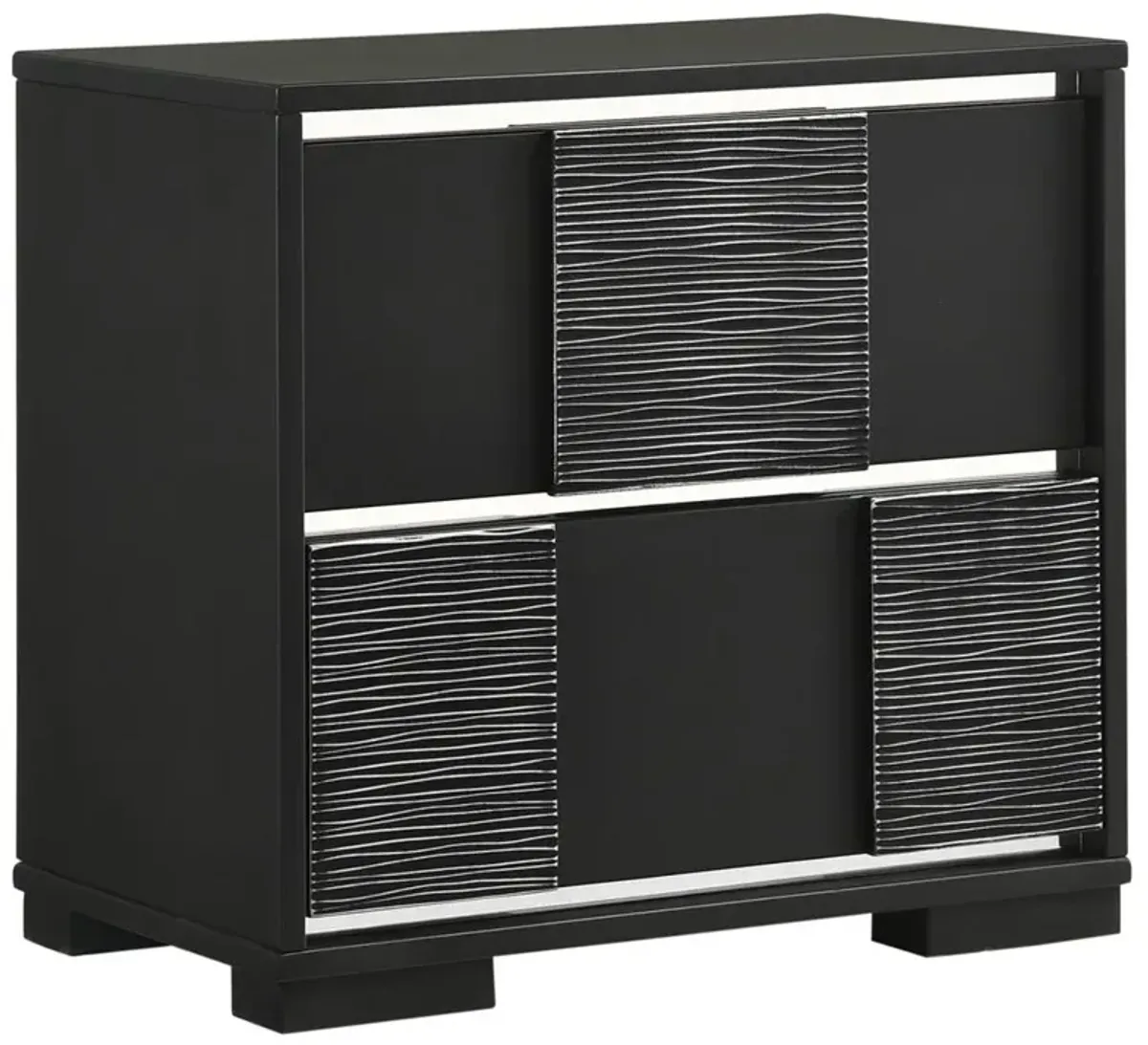 Blacktoft 2-drawer Nightstand Black