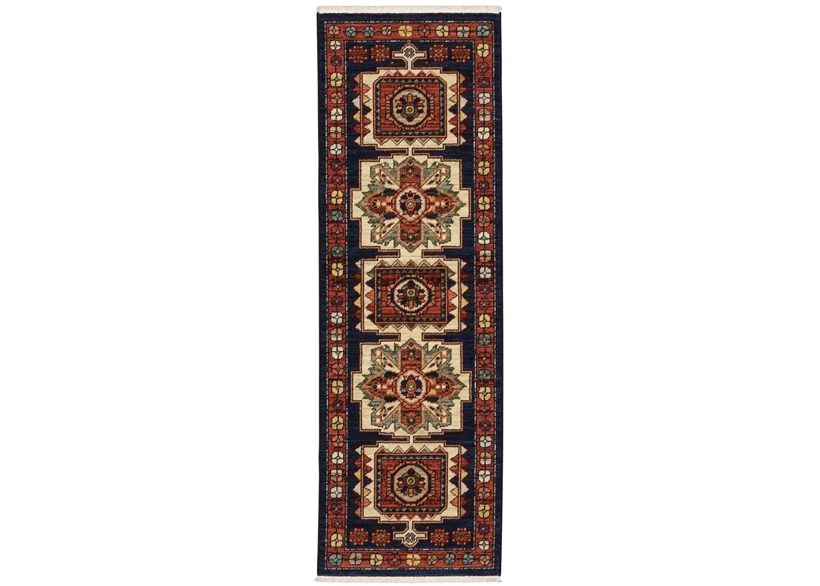 Lilihan 2'6" x 12' Blue Rug