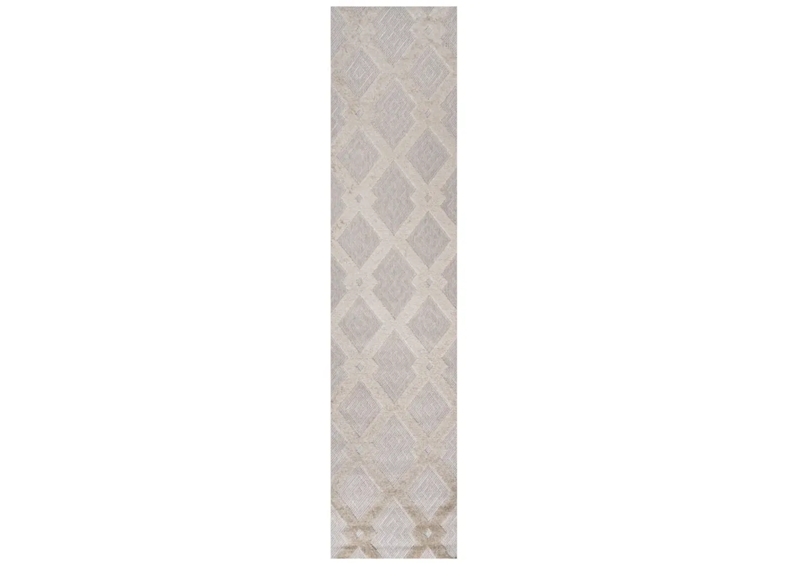 Duwun High-Low Pile Ogee Trellis Tone On Tone Indoor/Outdoor Area Rug