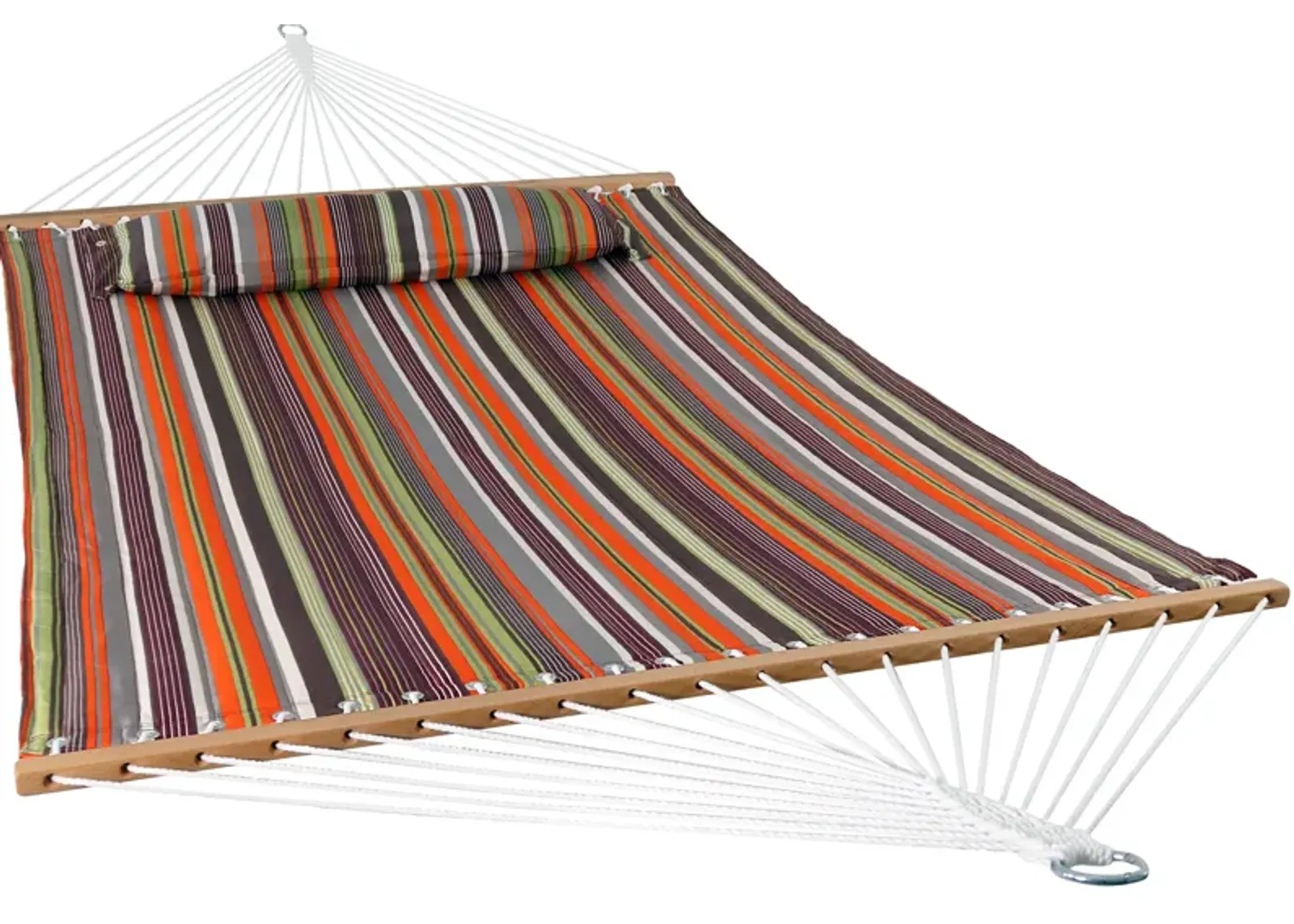 Sunnydaze Large Quilted Hammock with Spreader Bars and Pillow