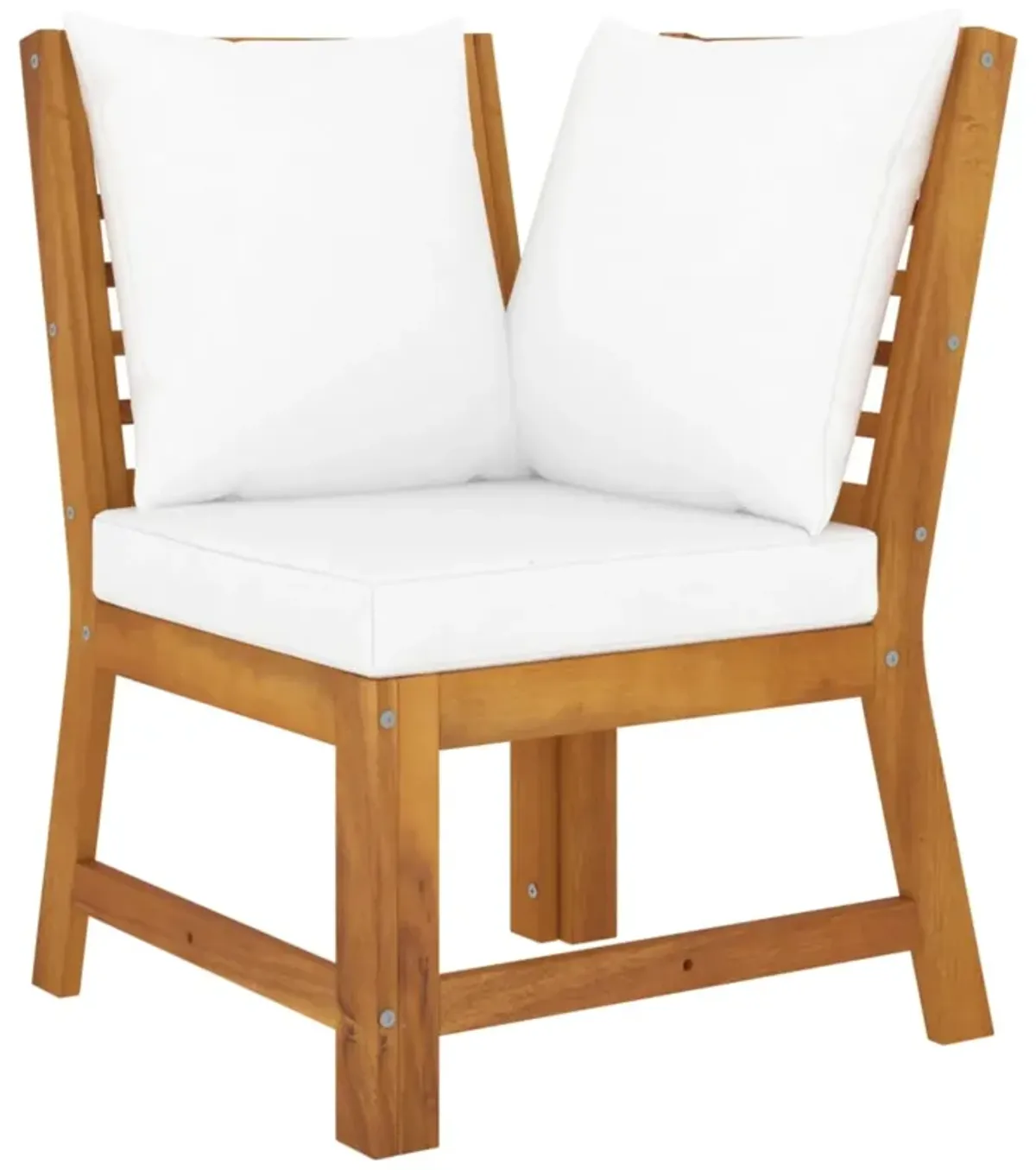 vidaXL 3 Piece Garden Lounge Set with Cream Cushion Solid Acacia Wood