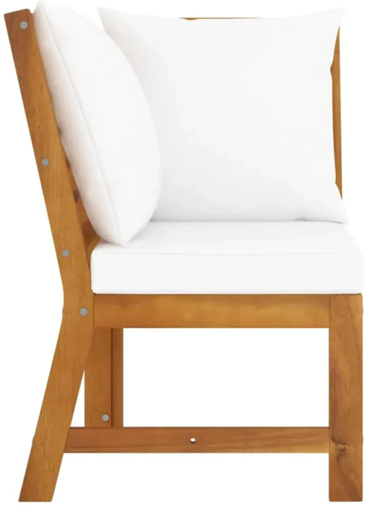 vidaXL 3 Piece Garden Lounge Set with Cream Cushion Solid Acacia Wood