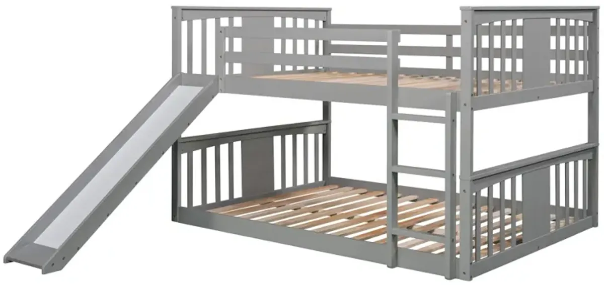 Full Over Full Bunk Bed With Ladder With Slide