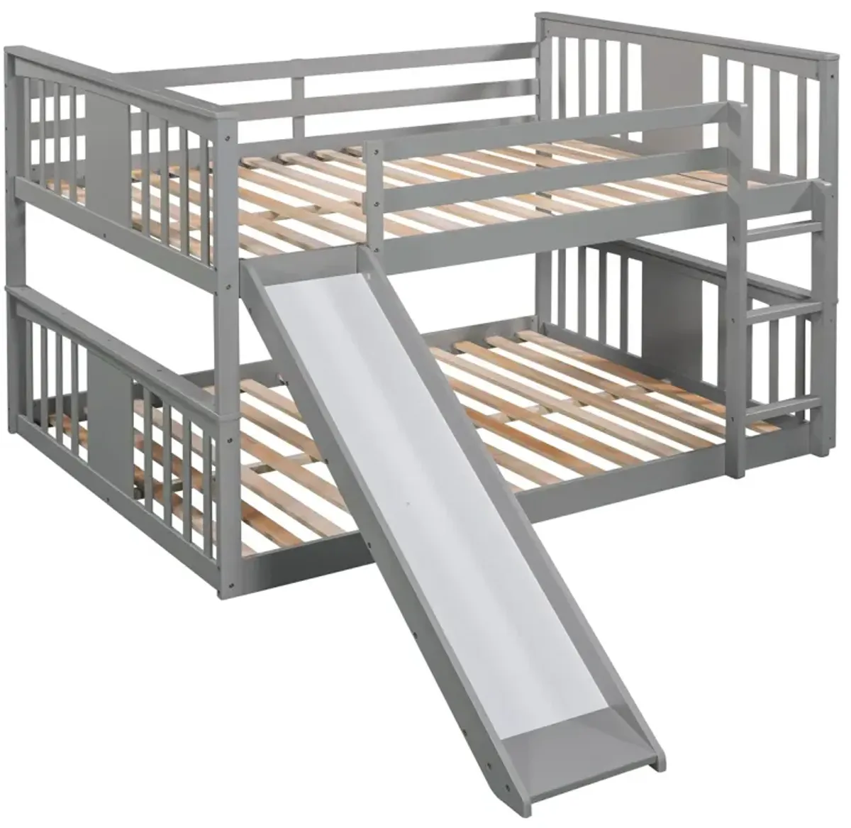 Full Over Full Bunk Bed With Ladder With Slide