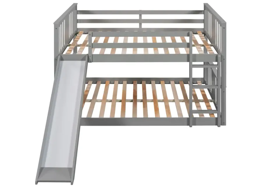 Full Over Full Bunk Bed With Ladder With Slide