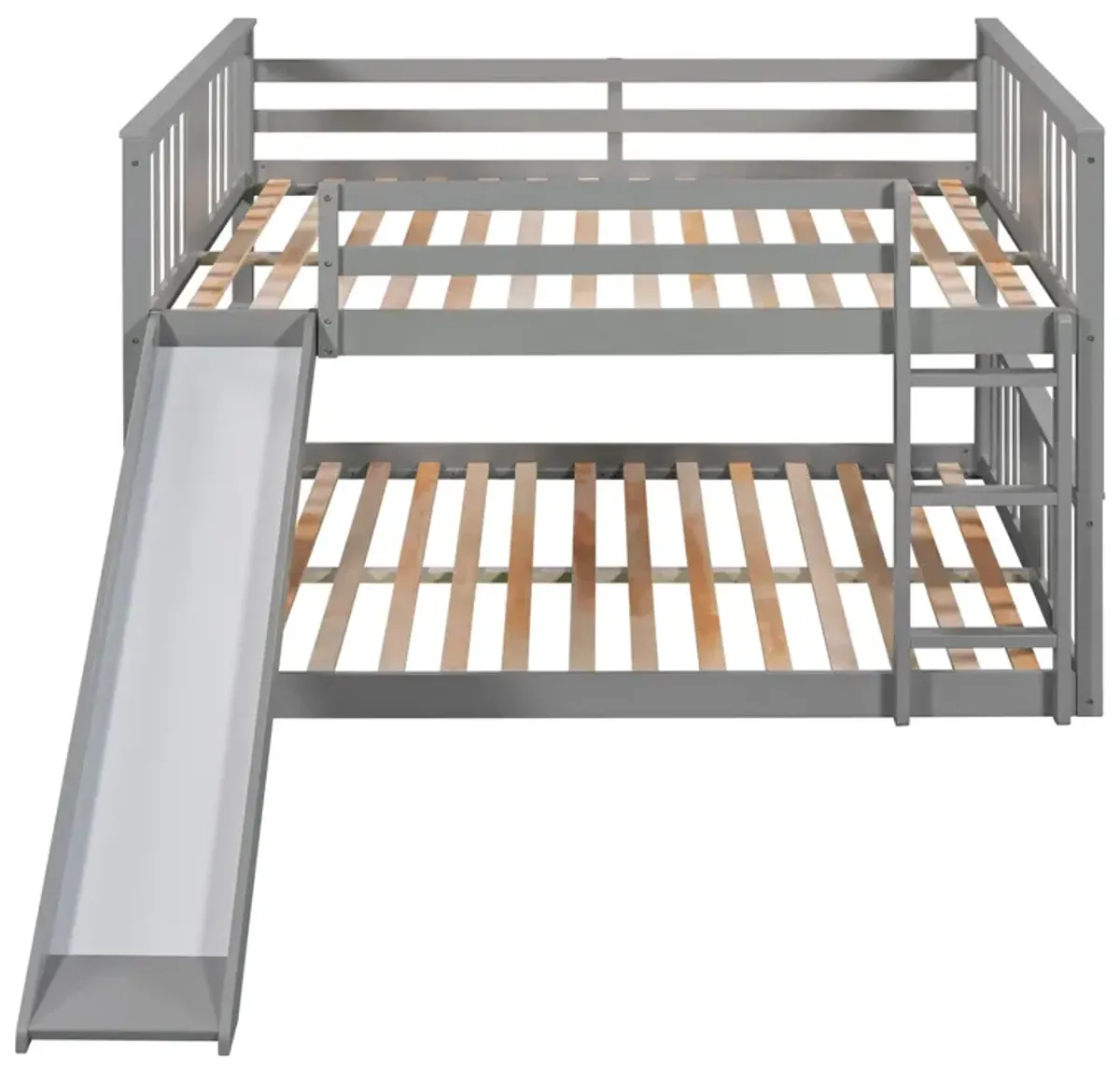 Full Over Full Bunk Bed With Ladder With Slide