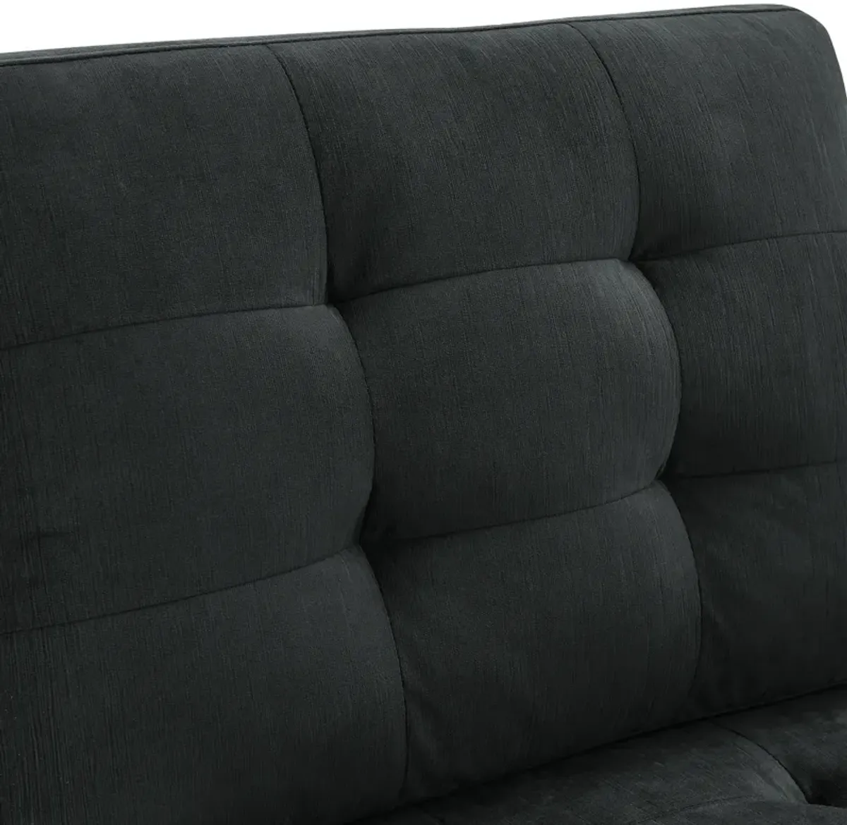 Modular Sectional Single Chair in Black Velvet: Compact and Luxurious Seating Solution