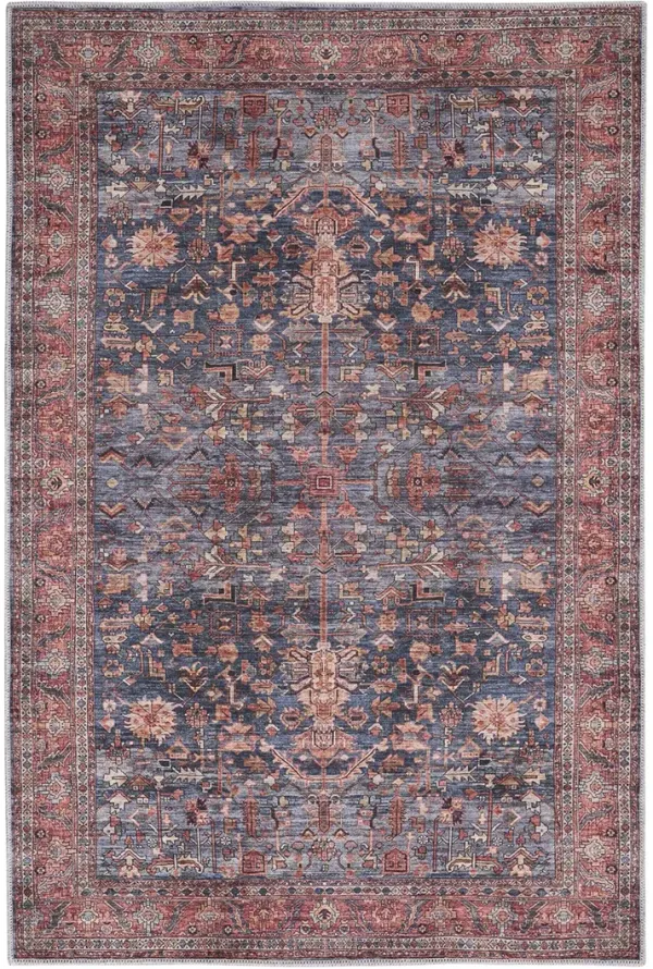 Grand Washables GRW02 Navy/Brown 5'3" x 7'3" Rug