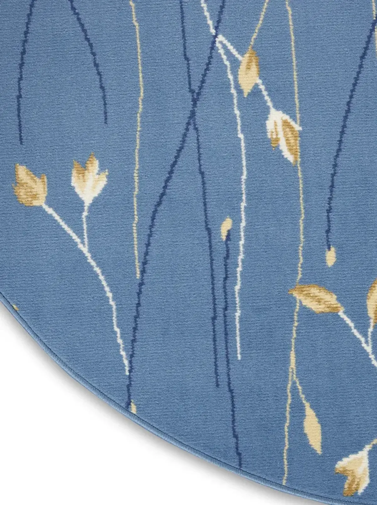 Grafix GRF15 Light Blue 5'3" x Round Rug